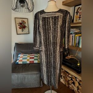 Vintage/handmade Black and White Striped Dress
